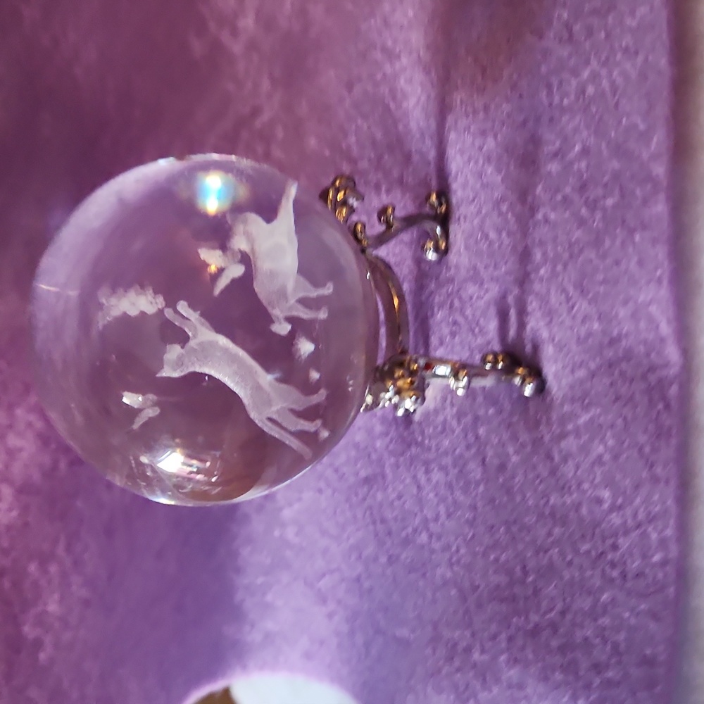 Etched crystal orb